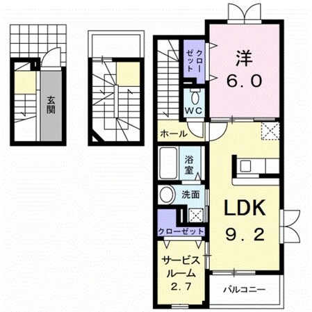 矢田駅 徒歩6分 3階の物件間取画像